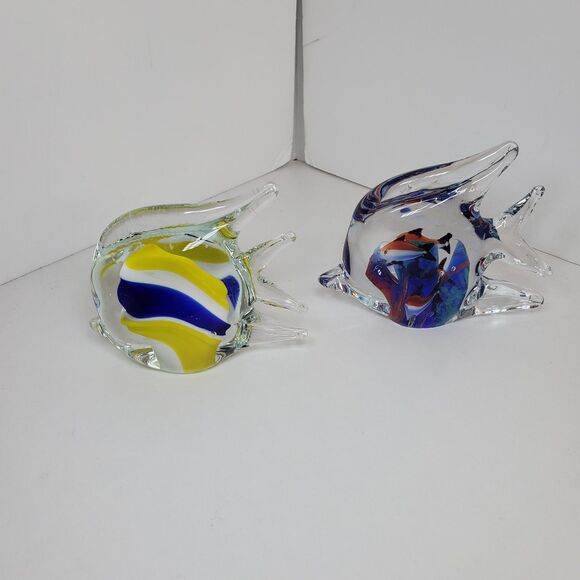 Vintage Morano Glass Fish Paperweight Aquarium Inside Nautical Decor - Picture 5 of 6